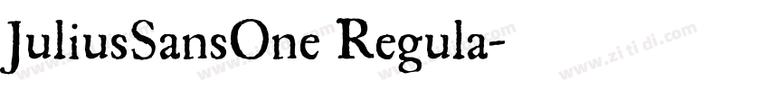 JuliusSansOne Regula字体转换